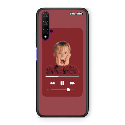 Huawei Nova 5T Xmas Alone Music θήκη από τη Smartfits με σχέδιο στο πίσω μέρος και μαύρο περίβλημα | Smartphone case with colorful back and black bezels by Smartfits