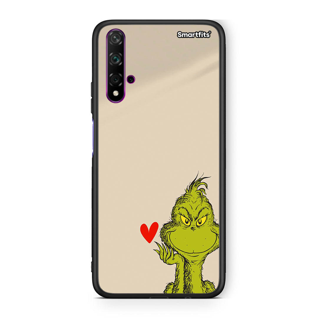 Huawei Nova 5T Xmas Grinch θήκη από τη Smartfits με σχέδιο στο πίσω μέρος και μαύρο περίβλημα | Smartphone case with colorful back and black bezels by Smartfits