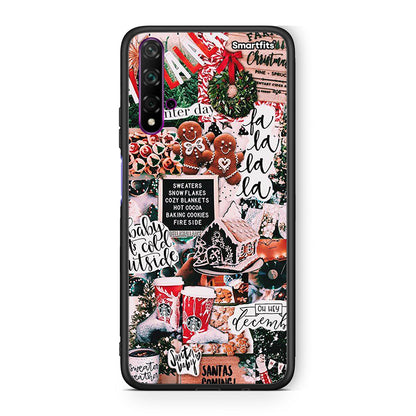 Huawei Nova 5T Xmas Habbits θήκη από τη Smartfits με σχέδιο στο πίσω μέρος και μαύρο περίβλημα | Smartphone case with colorful back and black bezels by Smartfits