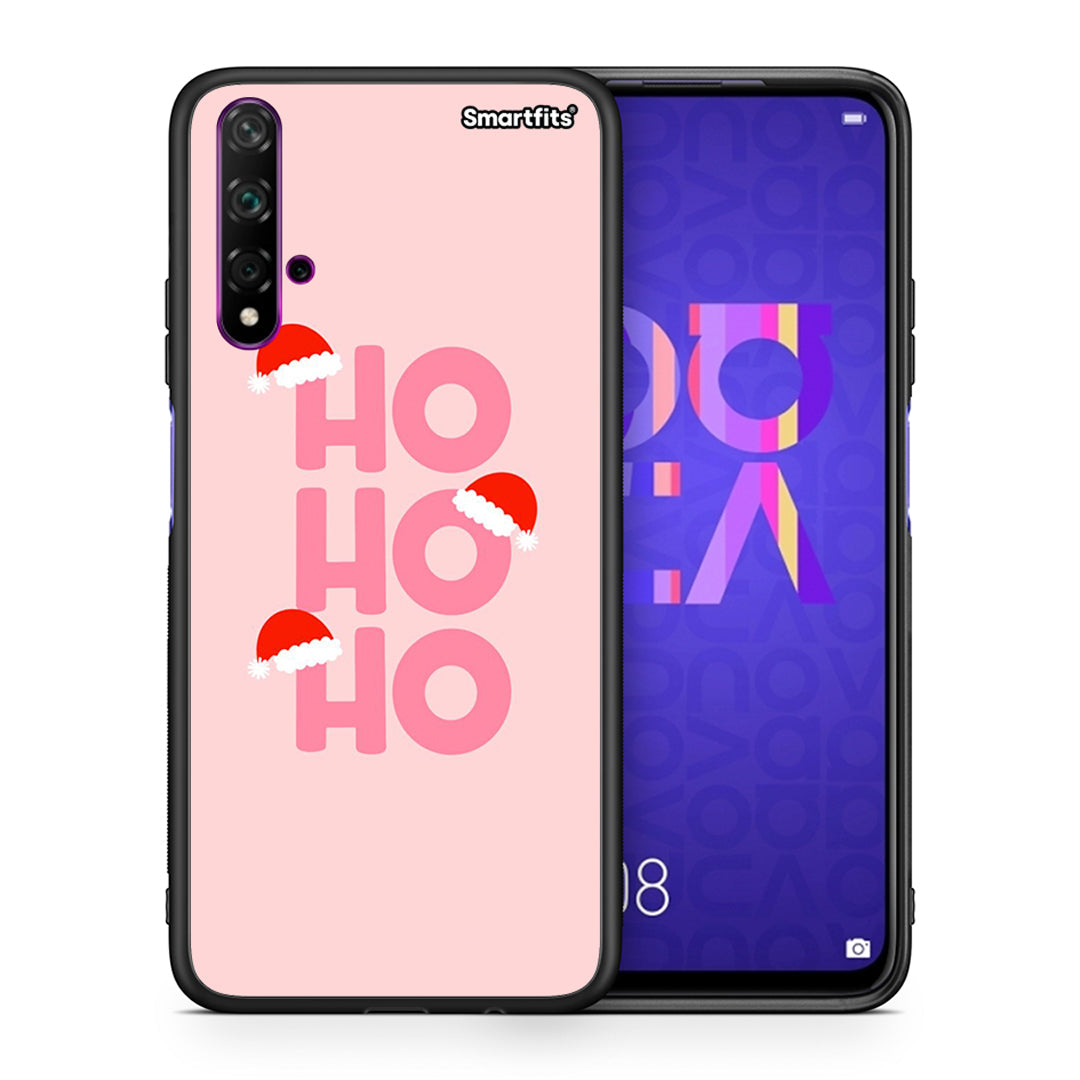 Θήκη Huawei Nova 5T/Honor 20 Xmas Ho Ho Ho από τη Smartfits με σχέδιο στο πίσω μέρος και μαύρο περίβλημα | Huawei Nova 5T/Honor 20 Xmas Ho Ho Ho case with colorful back and black bezels