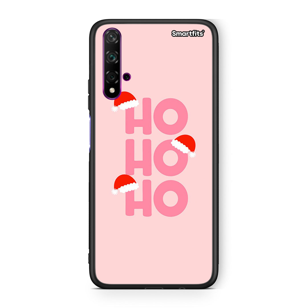 Huawei Nova 5T Xmas Ho Ho Ho θήκη από τη Smartfits με σχέδιο στο πίσω μέρος και μαύρο περίβλημα | Smartphone case with colorful back and black bezels by Smartfits