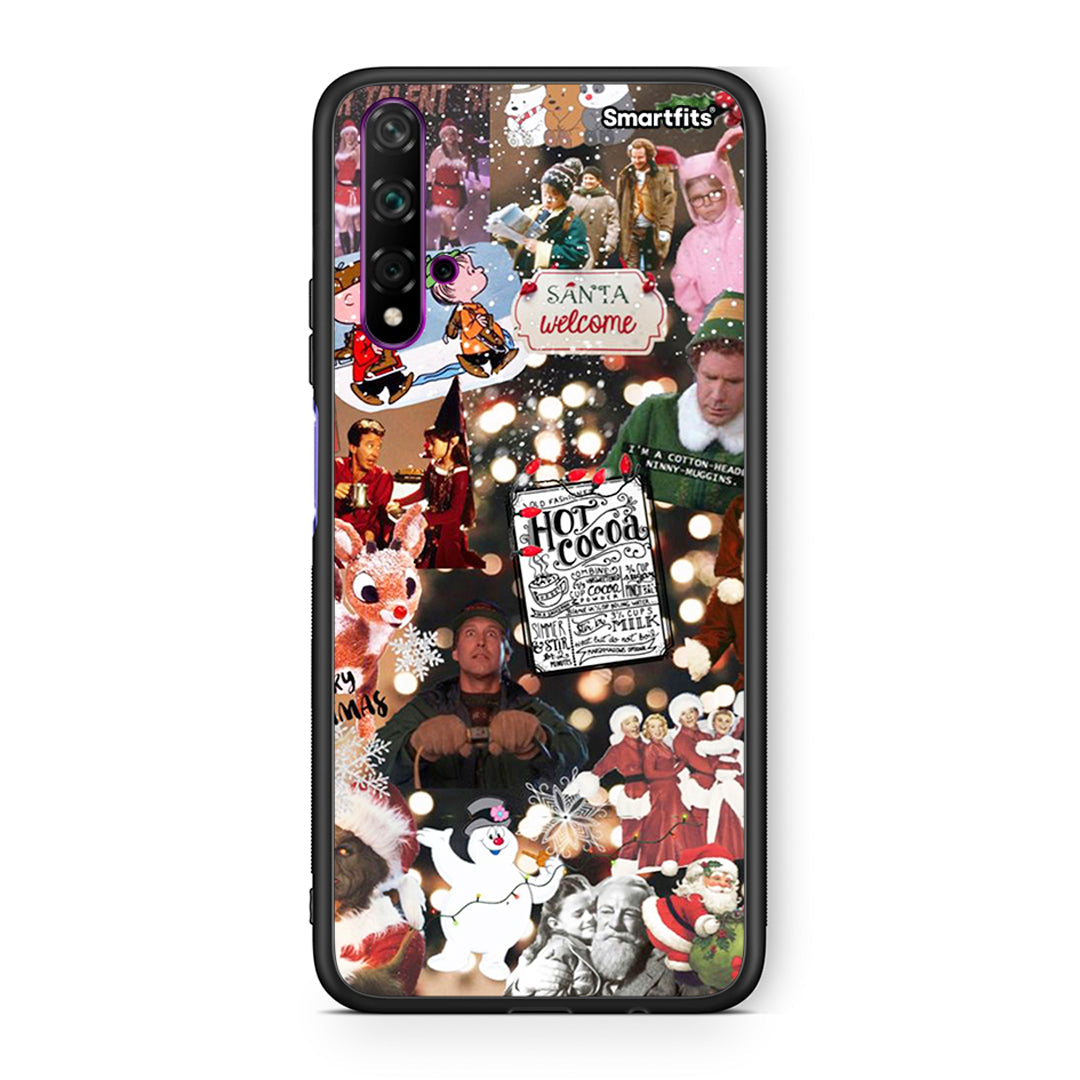 Huawei Nova 5T Xmas Movies θήκη από τη Smartfits με σχέδιο στο πίσω μέρος και μαύρο περίβλημα | Smartphone case with colorful back and black bezels by Smartfits