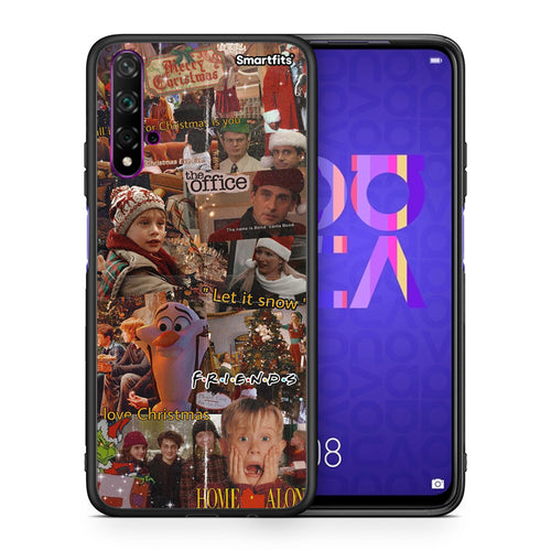 Θήκη Huawei Nova 5T/Honor 20 Xmas Wishes από τη Smartfits με σχέδιο στο πίσω μέρος και μαύρο περίβλημα | Huawei Nova 5T/Honor 20 Xmas Wishes case with colorful back and black bezels