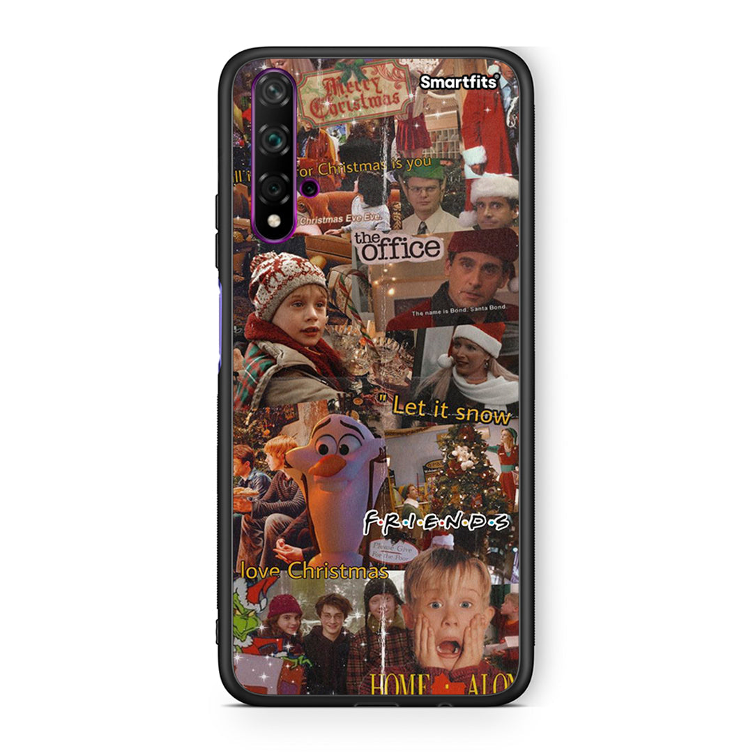 Huawei Nova 5T Xmas Wishes θήκη από τη Smartfits με σχέδιο στο πίσω μέρος και μαύρο περίβλημα | Smartphone case with colorful back and black bezels by Smartfits