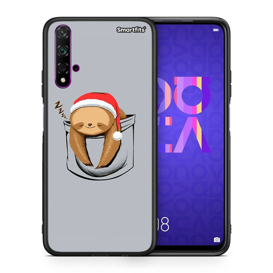 Θήκη Huawei Nova 5T/Honor 20 Xmas Zzzz από τη Smartfits με σχέδιο στο πίσω μέρος και μαύρο περίβλημα | Huawei Nova 5T/Honor 20 Xmas Zzzz case with colorful back and black bezels