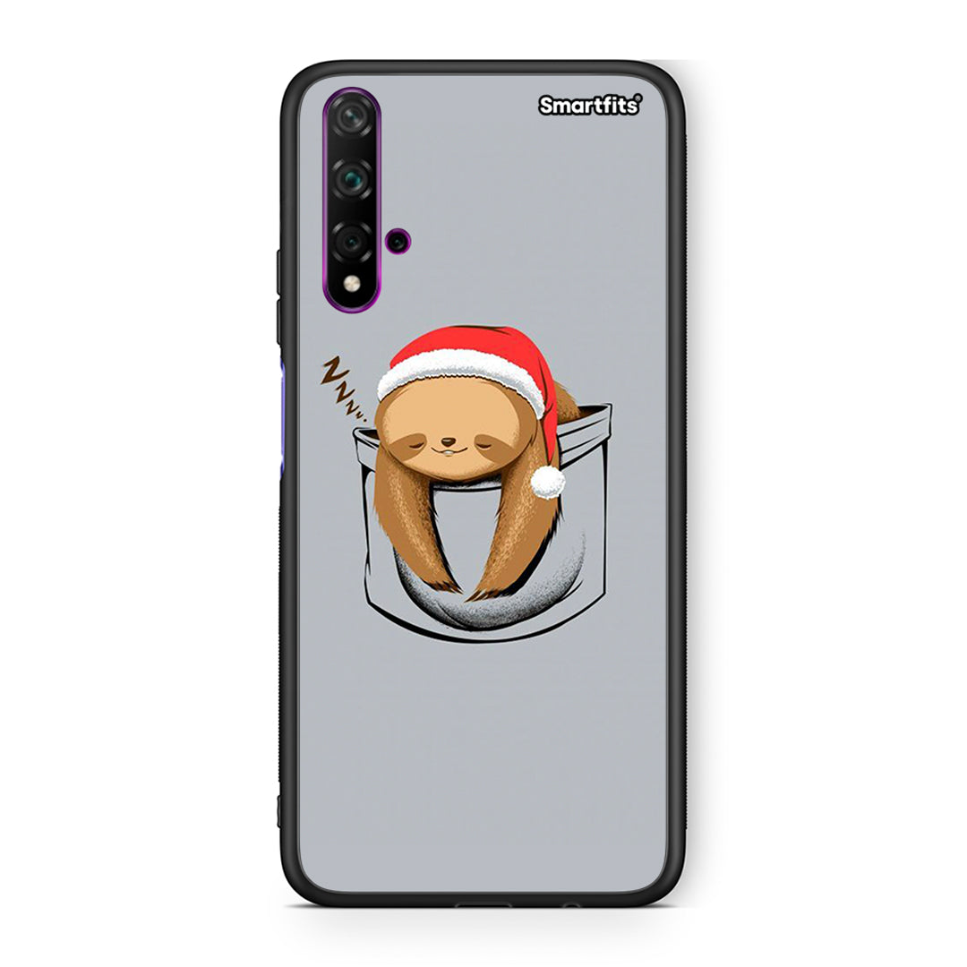 Huawei Nova 5T Xmas Zzzz θήκη από τη Smartfits με σχέδιο στο πίσω μέρος και μαύρο περίβλημα | Smartphone case with colorful back and black bezels by Smartfits