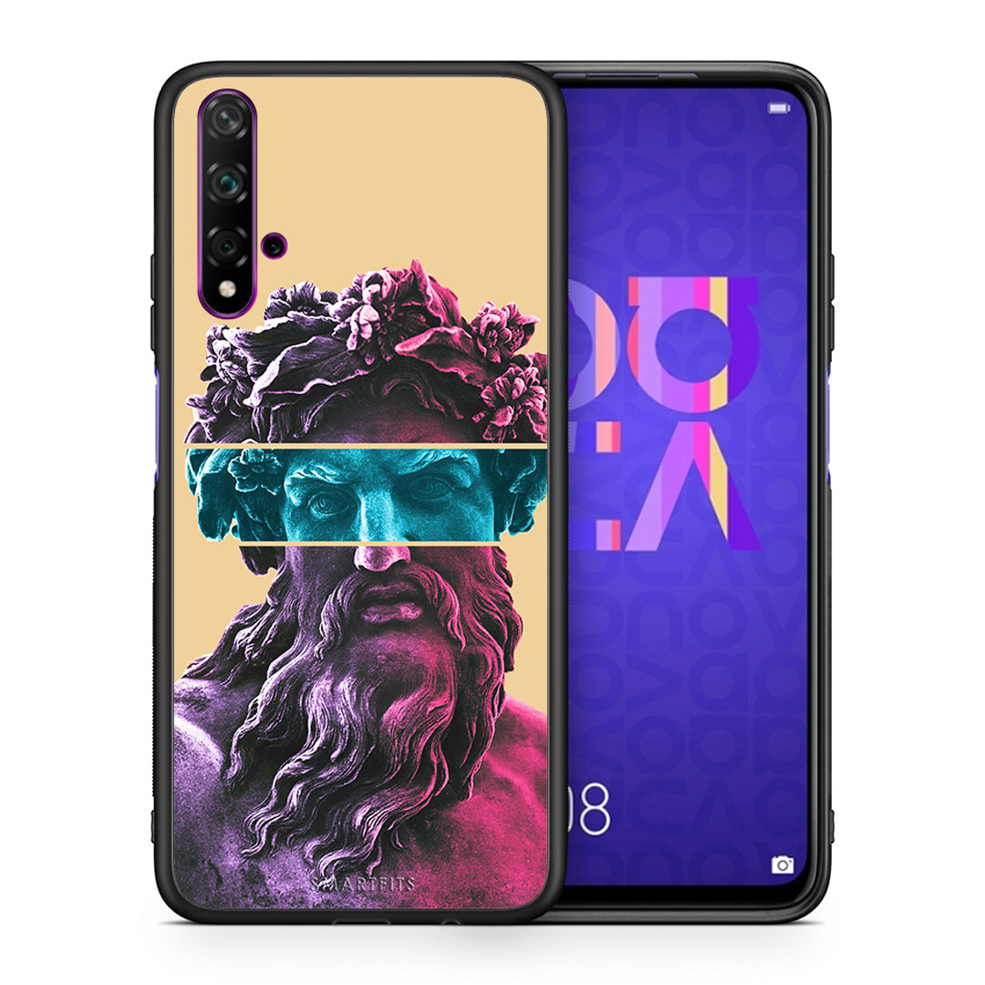 Θήκη Αγίου Βαλεντίνου Huawei Nova 5T / Honor 20 Zeus Art από τη Smartfits με σχέδιο στο πίσω μέρος και μαύρο περίβλημα | Huawei Nova 5T / Honor 20 Zeus Art case with colorful back and black bezels