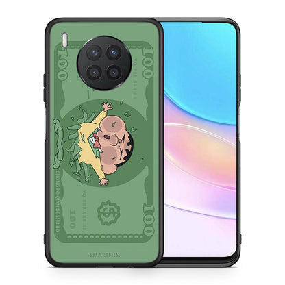 Θήκη Αγίου Βαλεντίνου Huawei Nova 8i / Honor 50 Lite Big Money από τη Smartfits με σχέδιο στο πίσω μέρος και μαύρο περίβλημα | Huawei Nova 8i / Honor 50 Lite Big Money case with colorful back and black bezels