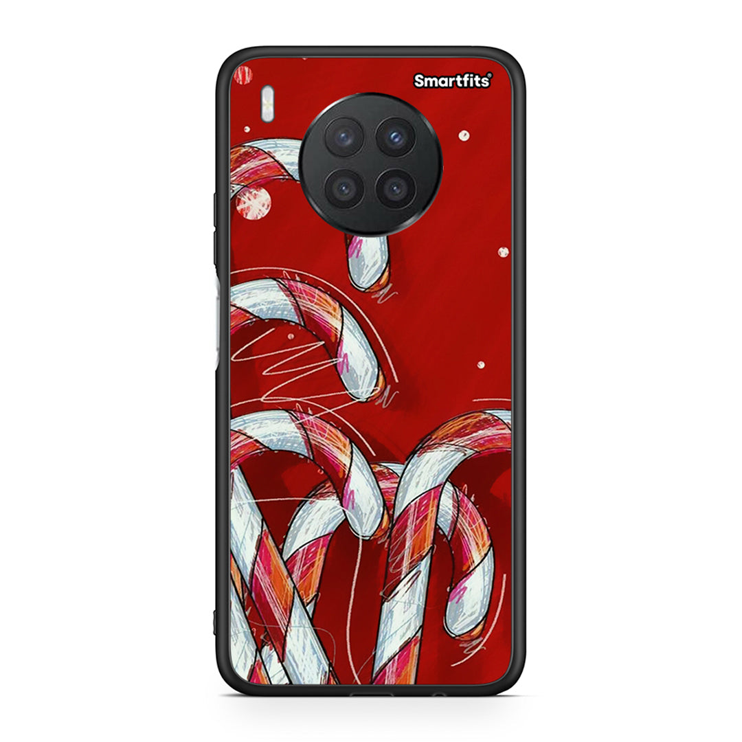 Huawei Nova 8i / Honor 50 Lite Candy Cane θήκη από τη Smartfits με σχέδιο στο πίσω μέρος και μαύρο περίβλημα | Smartphone case with colorful back and black bezels by Smartfits