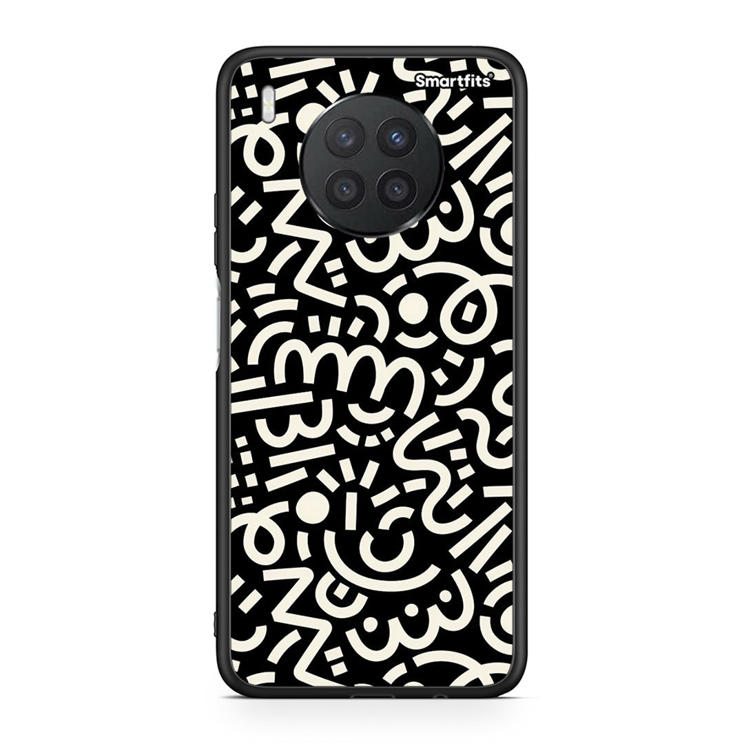 Huawei Nova 8i / Honor 50 Lite Doodle Art θήκη από τη Smartfits με σχέδιο στο πίσω μέρος και μαύρο περίβλημα | Smartphone case with colorful back and black bezels by Smartfits