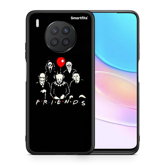 Θήκη Huawei Nova 8i / Honor 50 Lite Halloween Friends από τη Smartfits με σχέδιο στο πίσω μέρος και μαύρο περίβλημα | Huawei Nova 8i / Honor 50 Lite Halloween Friends case with colorful back and black bezels