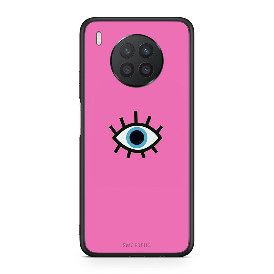 Huawei Nova 8i / Honor 50 Lite Blue Eye Pink θήκη από τη Smartfits με σχέδιο στο πίσω μέρος και μαύρο περίβλημα | Smartphone case with colorful back and black bezels by Smartfits