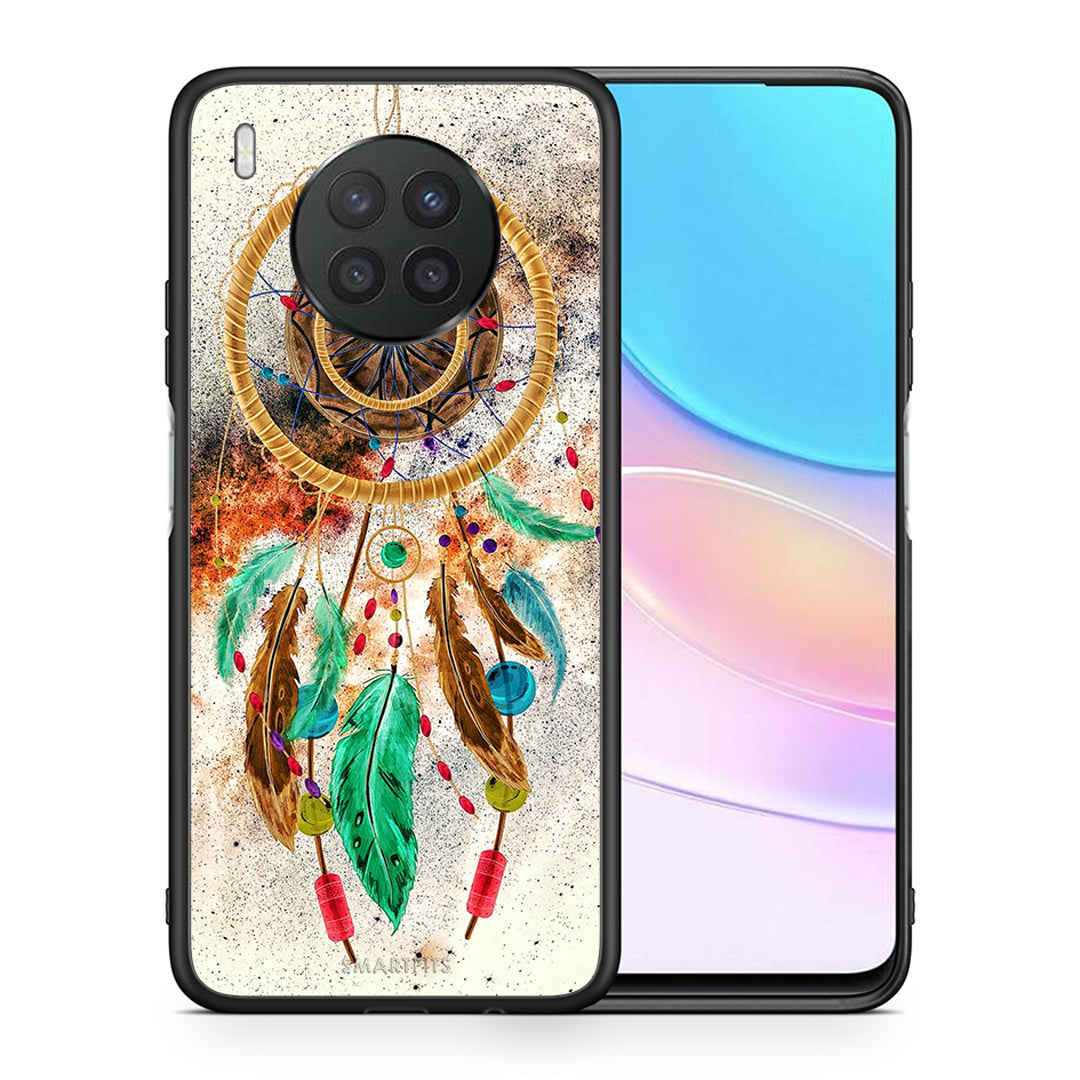 Θήκη Huawei Nova 8i / Honor 50 Lite DreamCatcher Boho από τη Smartfits με σχέδιο στο πίσω μέρος και μαύρο περίβλημα | Huawei Nova 8i / Honor 50 Lite DreamCatcher Boho case with colorful back and black bezels