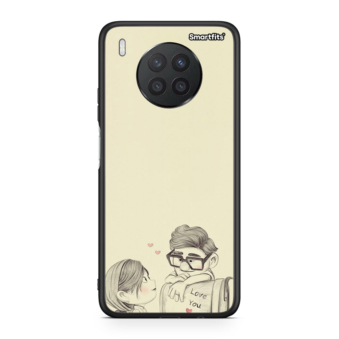 Huawei Nova 8i / Honor 50 Lite Carl And Ellie θήκη από τη Smartfits με σχέδιο στο πίσω μέρος και μαύρο περίβλημα | Smartphone case with colorful back and black bezels by Smartfits