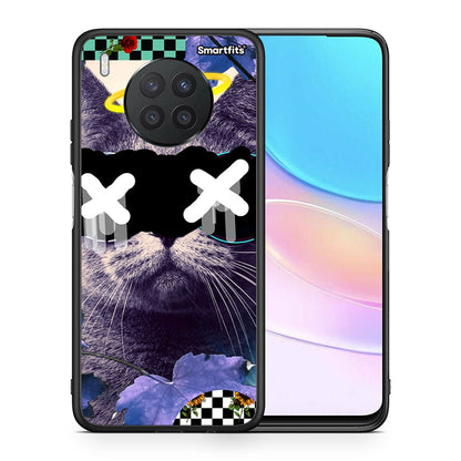 Θήκη Huawei Nova 8i / Honor 50 Lite Cat Collage από τη Smartfits με σχέδιο στο πίσω μέρος και μαύρο περίβλημα | Huawei Nova 8i / Honor 50 Lite Cat Collage case with colorful back and black bezels
