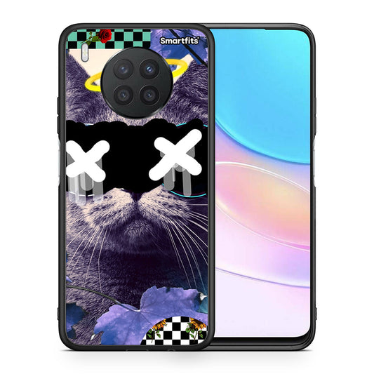 Θήκη Huawei Nova 8i / Honor 50 Lite Cat Collage από τη Smartfits με σχέδιο στο πίσω μέρος και μαύρο περίβλημα | Huawei Nova 8i / Honor 50 Lite Cat Collage case with colorful back and black bezels