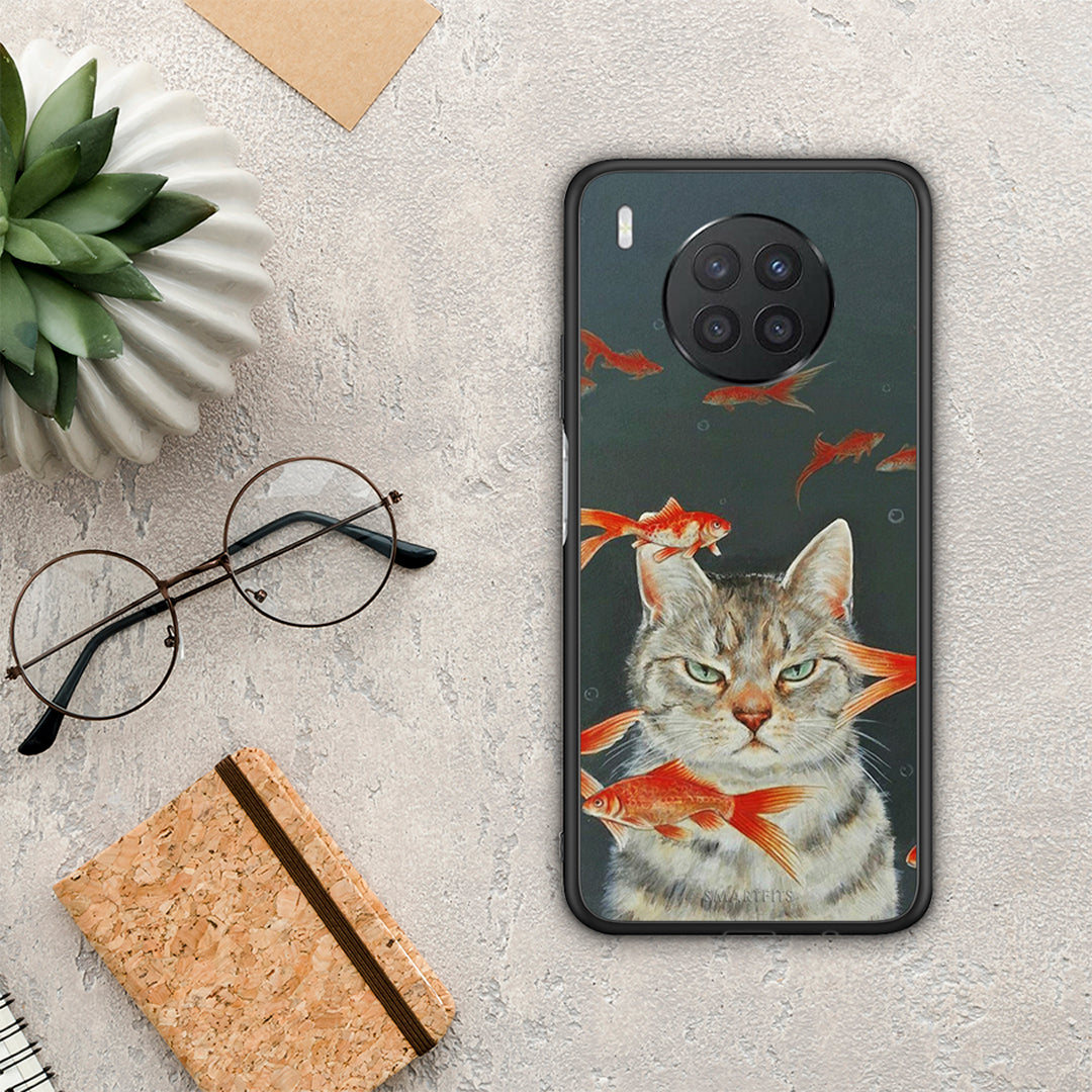 Cat Goldfish - Huawei Nova 8i / Honor 50 Lite θήκη