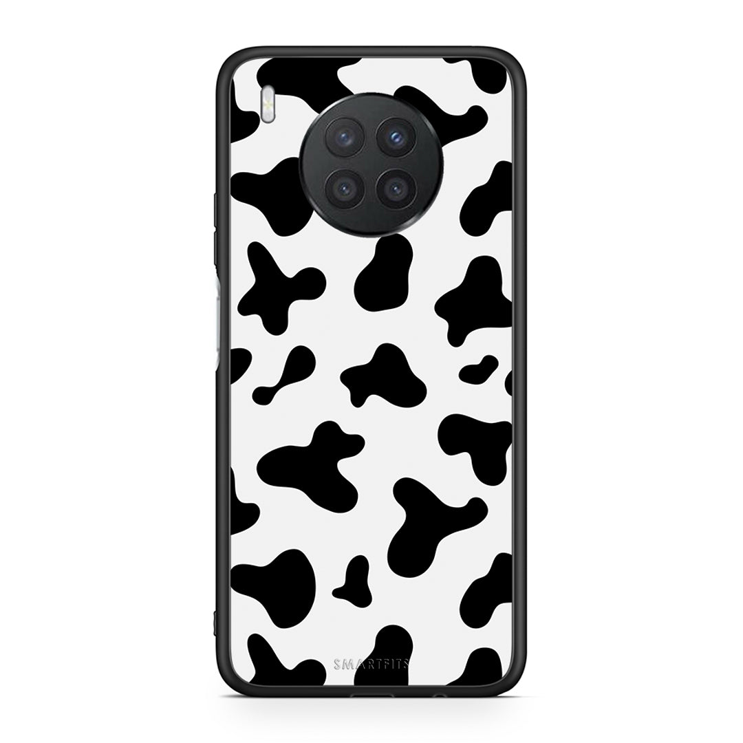 Huawei Nova 8i / Honor 50 Lite Cow Print θήκη από τη Smartfits με σχέδιο στο πίσω μέρος και μαύρο περίβλημα | Smartphone case with colorful back and black bezels by Smartfits