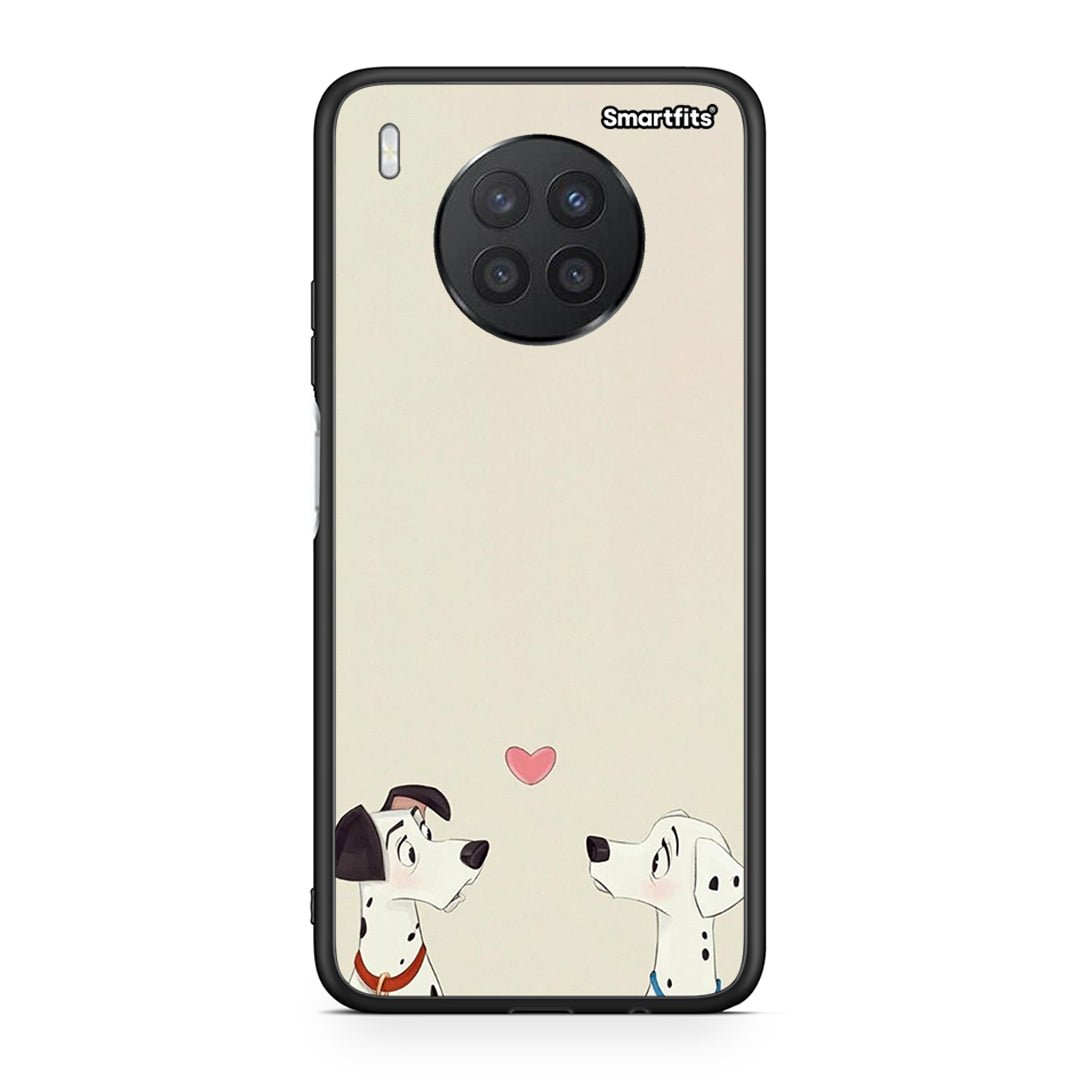 Huawei Nova 8i / Honor 50 Lite Dalmatians Love θήκη από τη Smartfits με σχέδιο στο πίσω μέρος και μαύρο περίβλημα | Smartphone case with colorful back and black bezels by Smartfits