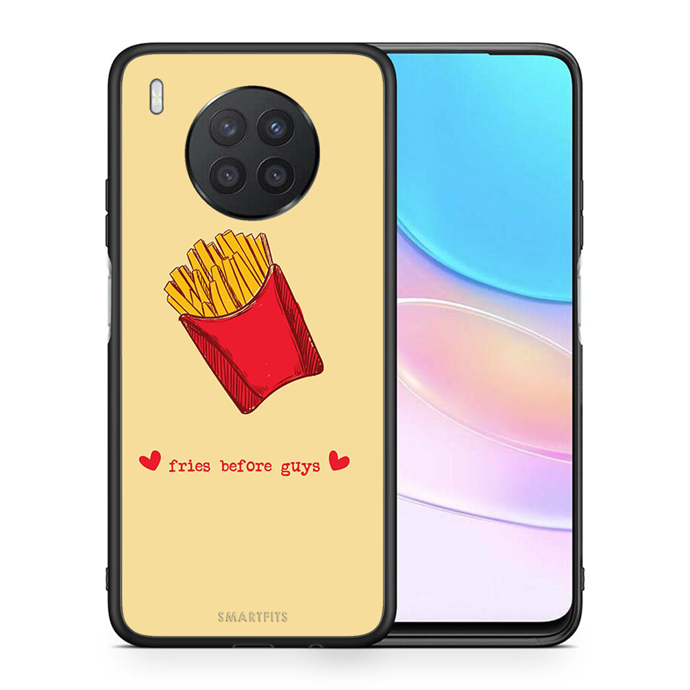 Θήκη Αγίου Βαλεντίνου Huawei Nova 8i / Honor 50 Lite Fries Before Guys από τη Smartfits με σχέδιο στο πίσω μέρος και μαύρο περίβλημα | Huawei Nova 8i / Honor 50 Lite Fries Before Guys case with colorful back and black bezels