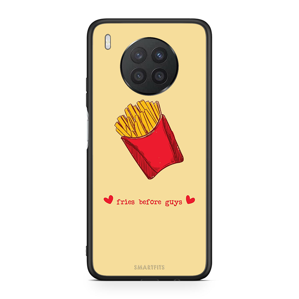 Huawei Nova 8i / Honor 50 Lite Fries Before Guys Θήκη Αγίου Βαλεντίνου από τη Smartfits με σχέδιο στο πίσω μέρος και μαύρο περίβλημα | Smartphone case with colorful back and black bezels by Smartfits