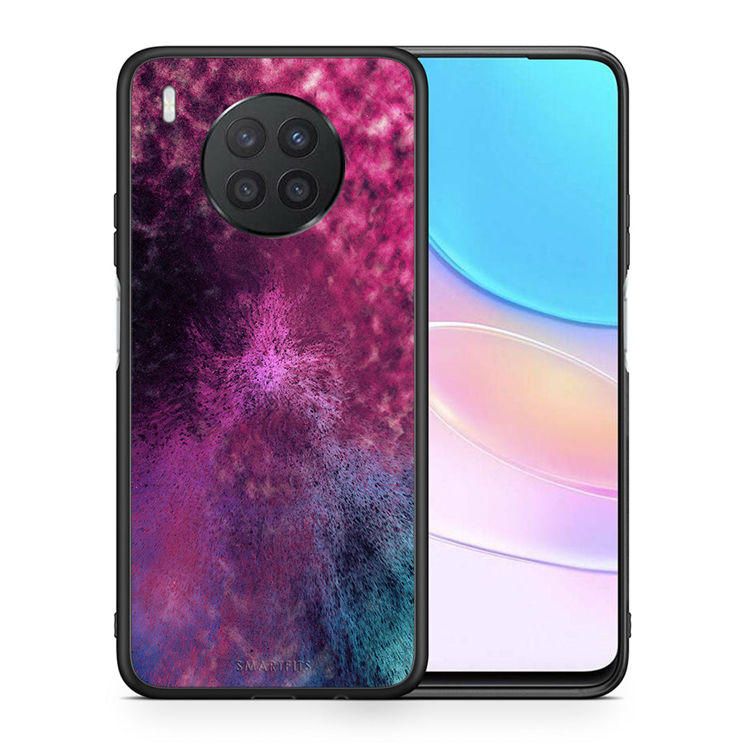 Θήκη Huawei Nova 8i / Honor 50 Lite Aurora Galaxy από τη Smartfits με σχέδιο στο πίσω μέρος και μαύρο περίβλημα | Huawei Nova 8i / Honor 50 Lite Aurora Galaxy case with colorful back and black bezels