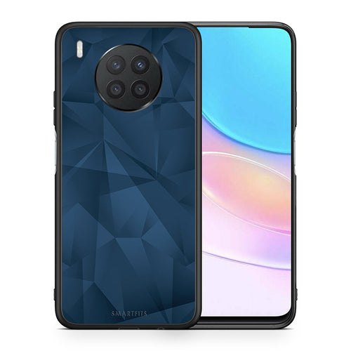 Θήκη Huawei Nova 8i / Honor 50 Lite Blue Abstract Geometric από τη Smartfits με σχέδιο στο πίσω μέρος και μαύρο περίβλημα | Huawei Nova 8i / Honor 50 Lite Blue Abstract Geometric case with colorful back and black bezels