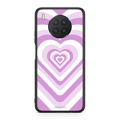Huawei Nova 8i / Honor 50 Lite Lilac Hearts θήκη από τη Smartfits με σχέδιο στο πίσω μέρος και μαύρο περίβλημα | Smartphone case with colorful back and black bezels by Smartfits