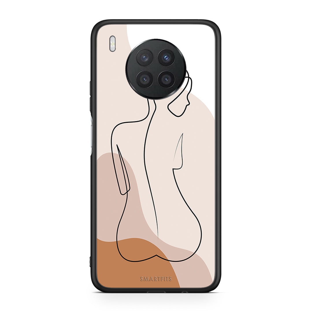Huawei Nova 8i / Honor 50 Lite LineArt Woman θήκη από τη Smartfits με σχέδιο στο πίσω μέρος και μαύρο περίβλημα | Smartphone case with colorful back and black bezels by Smartfits
