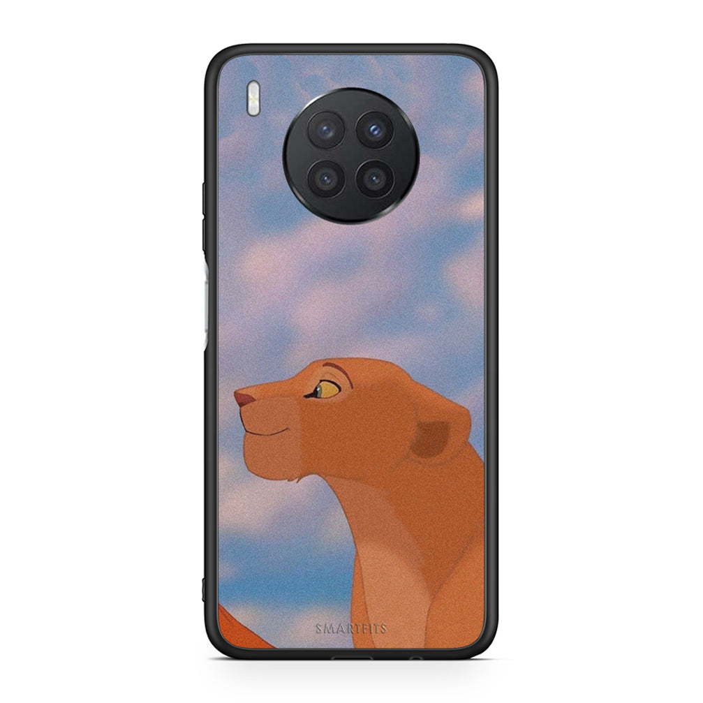 Huawei Nova 8i / Honor 50 Lite Lion Love 2 Θήκη Αγίου Βαλεντίνου από τη Smartfits με σχέδιο στο πίσω μέρος και μαύρο περίβλημα | Smartphone case with colorful back and black bezels by Smartfits