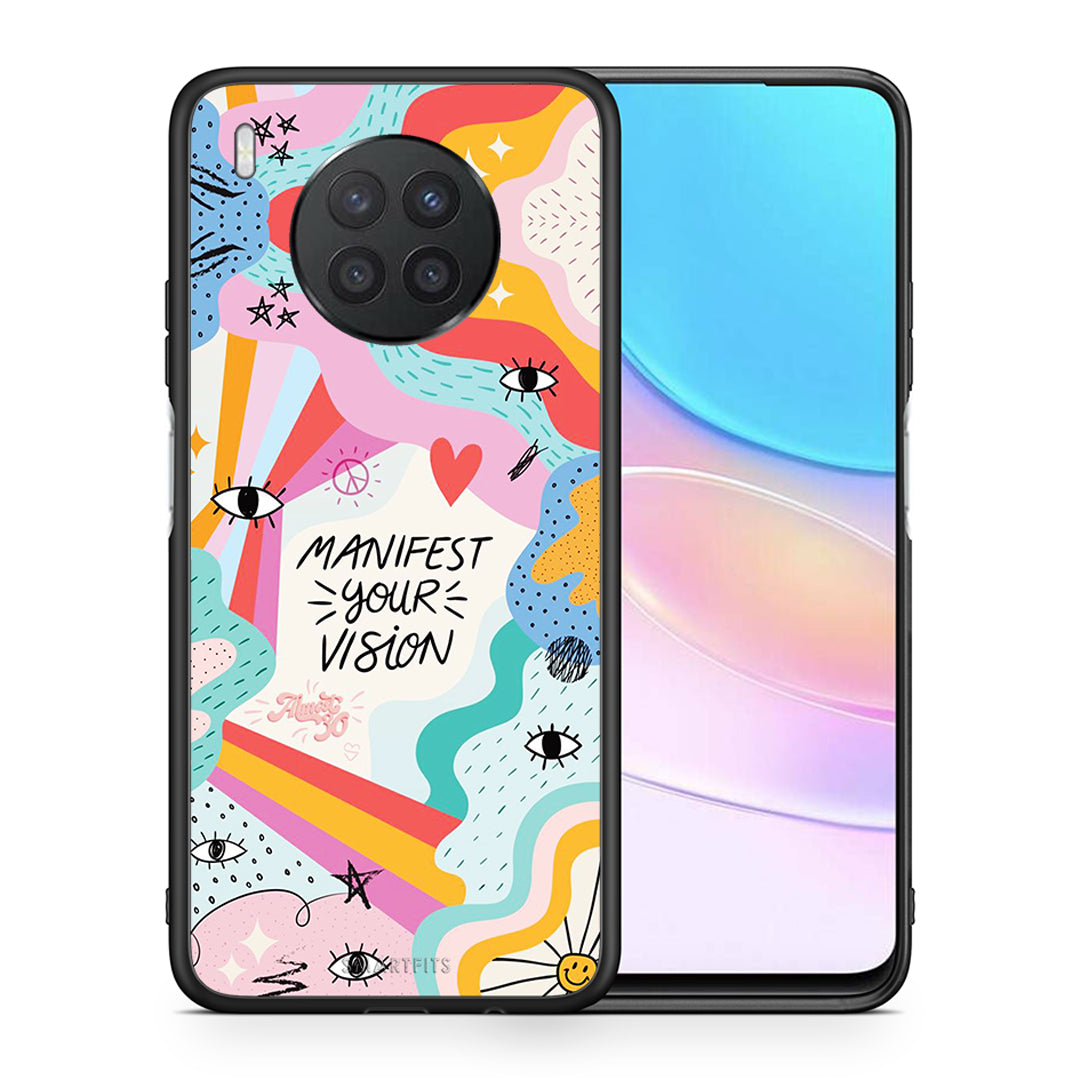 Θήκη Huawei Nova 8i / Honor 50 Lite Manifest Your Vision από τη Smartfits με σχέδιο στο πίσω μέρος και μαύρο περίβλημα | Huawei Nova 8i / Honor 50 Lite Manifest Your Vision case with colorful back and black bezels