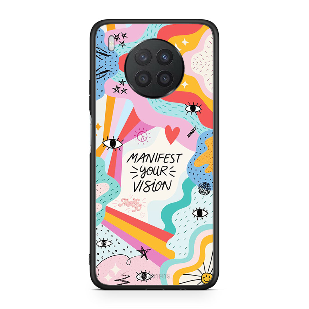 Huawei Nova 8i / Honor 50 Lite Manifest Your Vision θήκη από τη Smartfits με σχέδιο στο πίσω μέρος και μαύρο περίβλημα | Smartphone case with colorful back and black bezels by Smartfits