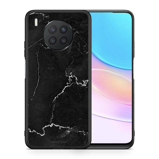Θήκη Huawei Nova 8i / Honor 50 Lite Marble Black από τη Smartfits με σχέδιο στο πίσω μέρος και μαύρο περίβλημα | Huawei Nova 8i / Honor 50 Lite Marble Black case with colorful back and black bezels