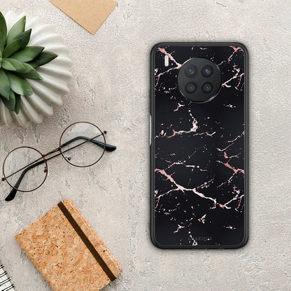 Marble Black Rosegold - Huawei Nova 8i / Honor 50 Lite θήκη