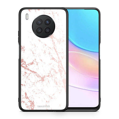 Θήκη Huawei Nova 8i / Honor 50 Lite Pink Splash Marble από τη Smartfits με σχέδιο στο πίσω μέρος και μαύρο περίβλημα | Huawei Nova 8i / Honor 50 Lite Pink Splash Marble case with colorful back and black bezels