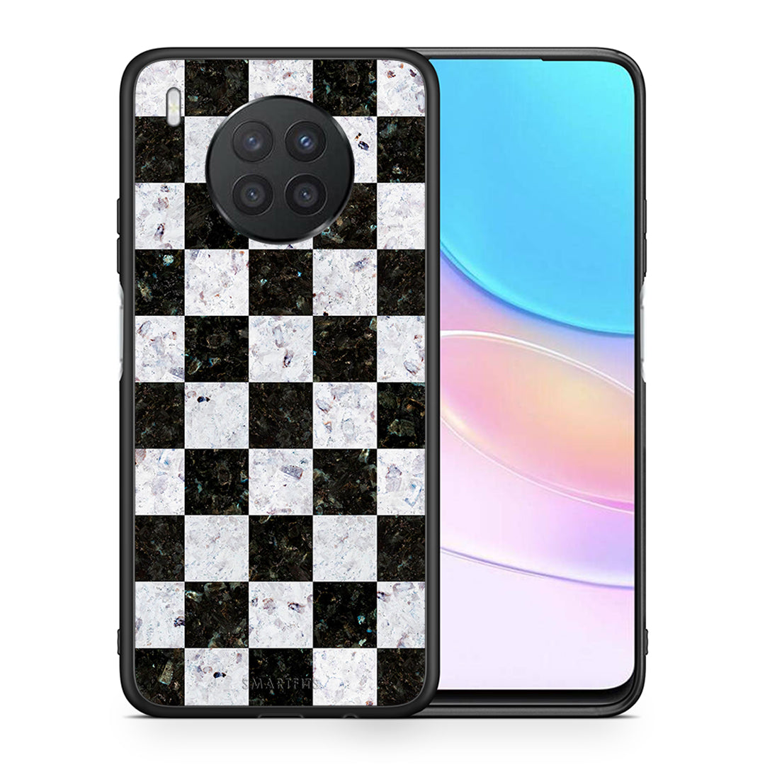 Θήκη Huawei Nova 8i / Honor 50 Lite Square Geometric Marble από τη Smartfits με σχέδιο στο πίσω μέρος και μαύρο περίβλημα | Huawei Nova 8i / Honor 50 Lite Square Geometric Marble case with colorful back and black bezels