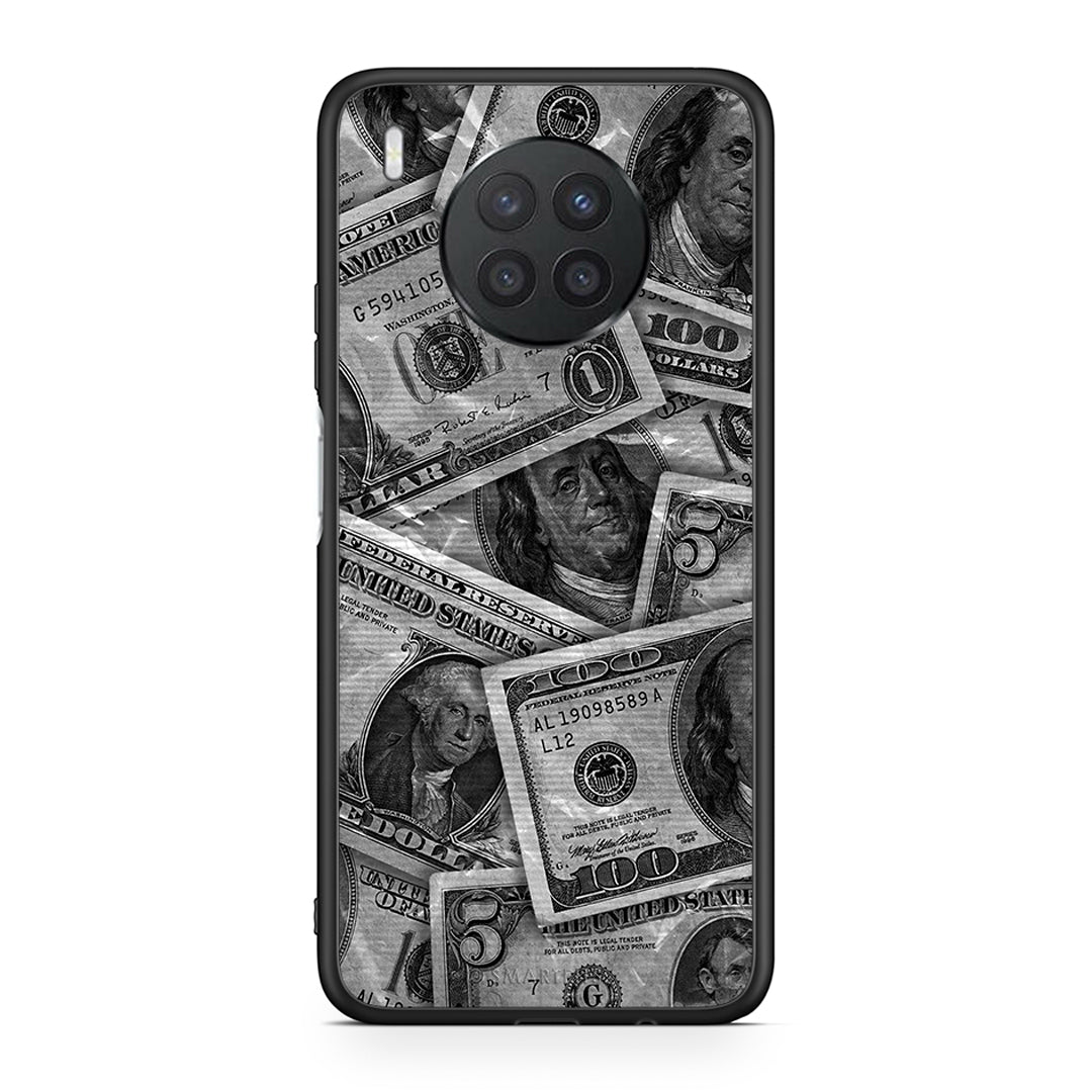 Huawei Nova 8i / Honor 50 Lite Money Dollars θήκη από τη Smartfits με σχέδιο στο πίσω μέρος και μαύρο περίβλημα | Smartphone case with colorful back and black bezels by Smartfits
