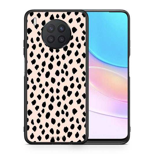 Θήκη Huawei Nova 8i / Honor 50 Lite New Polka Dots από τη Smartfits με σχέδιο στο πίσω μέρος και μαύρο περίβλημα | Huawei Nova 8i / Honor 50 Lite New Polka Dots case with colorful back and black bezels
