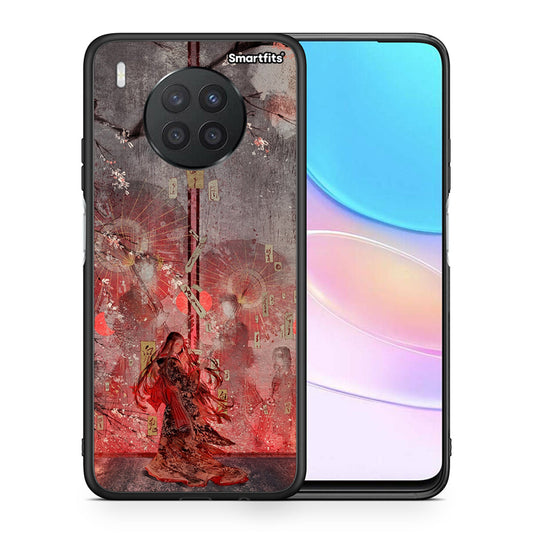 Θήκη Huawei Nova 8i / Honor 50 Lite Nezuko Kamado από τη Smartfits με σχέδιο στο πίσω μέρος και μαύρο περίβλημα | Huawei Nova 8i / Honor 50 Lite Nezuko Kamado case with colorful back and black bezels