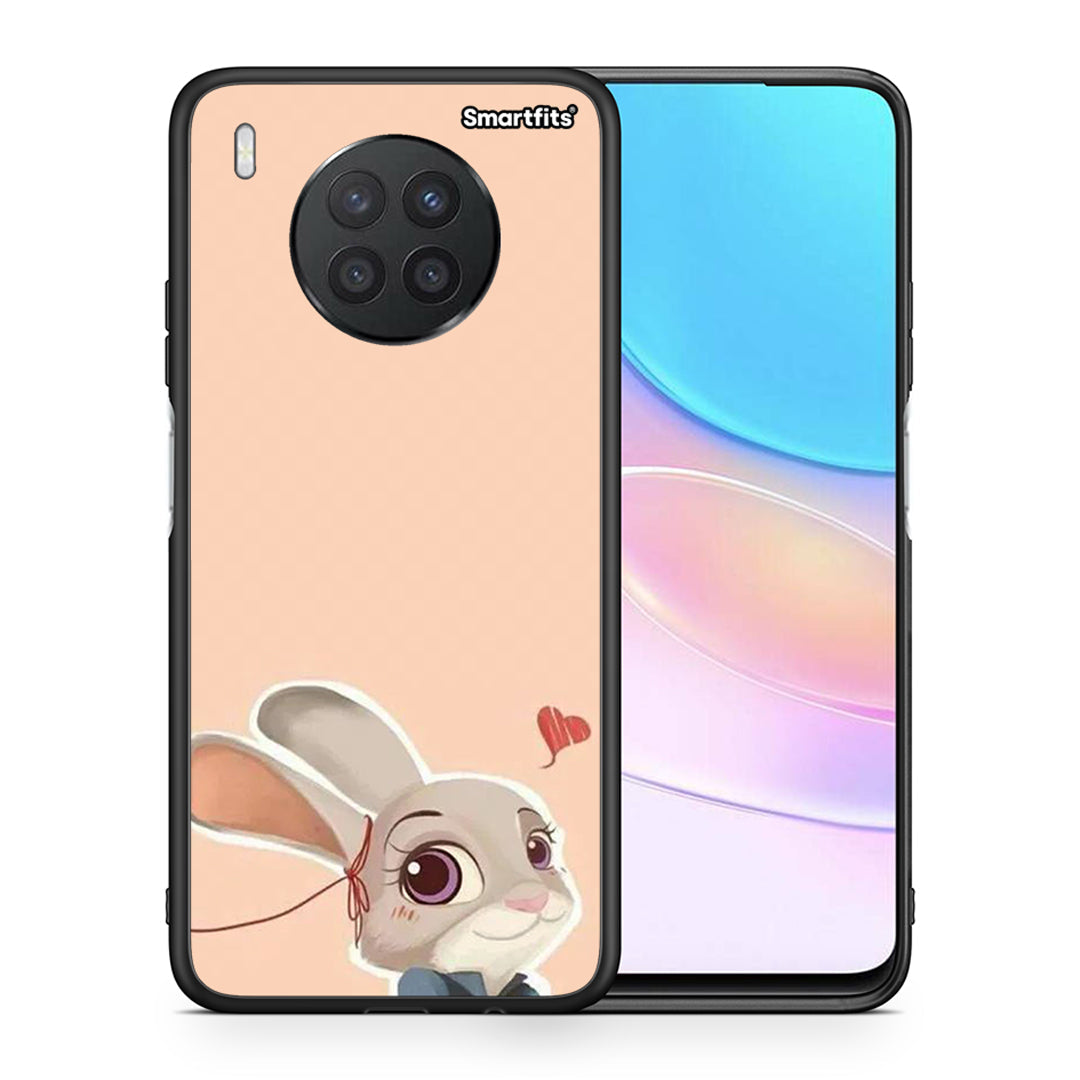 Θήκη Huawei Nova 8i / Honor 50 Lite Nick Wilde And Judy Hopps Love 2 από τη Smartfits με σχέδιο στο πίσω μέρος και μαύρο περίβλημα | Huawei Nova 8i / Honor 50 Lite Nick Wilde And Judy Hopps Love 2 case with colorful back and black bezels