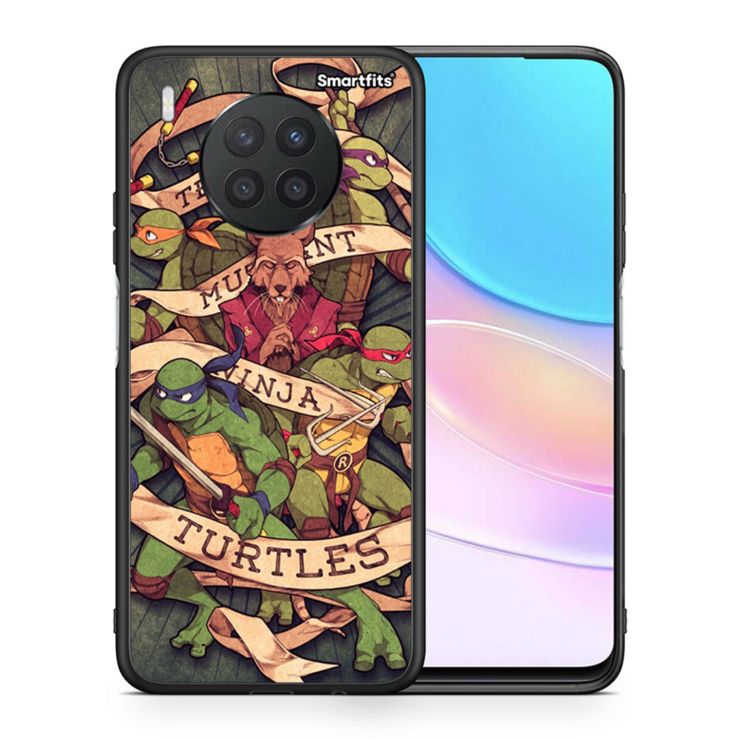 Θήκη Huawei Nova 8i / Honor 50 Lite Ninja Turtles από τη Smartfits με σχέδιο στο πίσω μέρος και μαύρο περίβλημα | Huawei Nova 8i / Honor 50 Lite Ninja Turtles case with colorful back and black bezels