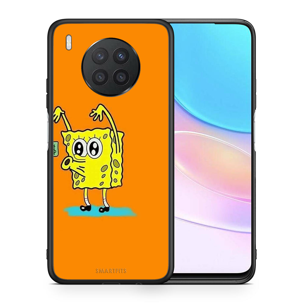 Θήκη Αγίου Βαλεντίνου Huawei Nova 8i / Honor 50 Lite No Money 2 από τη Smartfits με σχέδιο στο πίσω μέρος και μαύρο περίβλημα | Huawei Nova 8i / Honor 50 Lite No Money 2 case with colorful back and black bezels