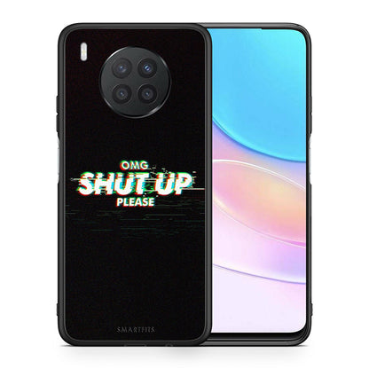 Θήκη Huawei Nova 8i / Honor 50 Lite OMG ShutUp από τη Smartfits με σχέδιο στο πίσω μέρος και μαύρο περίβλημα | Huawei Nova 8i / Honor 50 Lite OMG ShutUp case with colorful back and black bezels