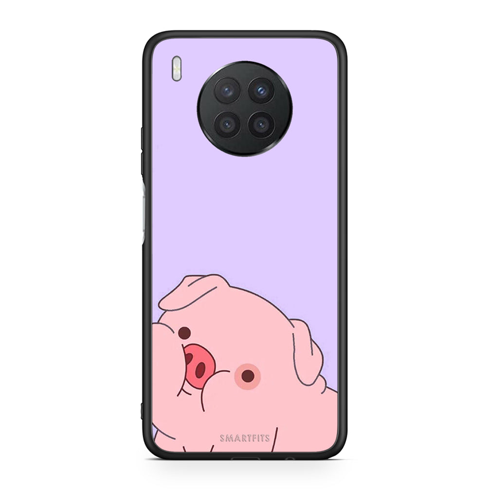 Huawei Nova 8i / Honor 50 Lite Pig Love 2 Θήκη Αγίου Βαλεντίνου από τη Smartfits με σχέδιο στο πίσω μέρος και μαύρο περίβλημα | Smartphone case with colorful back and black bezels by Smartfits