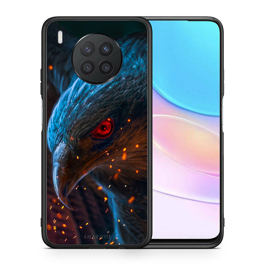 Θήκη Huawei Nova 8i / Honor 50 Lite Eagle PopArt από τη Smartfits με σχέδιο στο πίσω μέρος και μαύρο περίβλημα | Huawei Nova 8i / Honor 50 Lite Eagle PopArt case with colorful back and black bezels