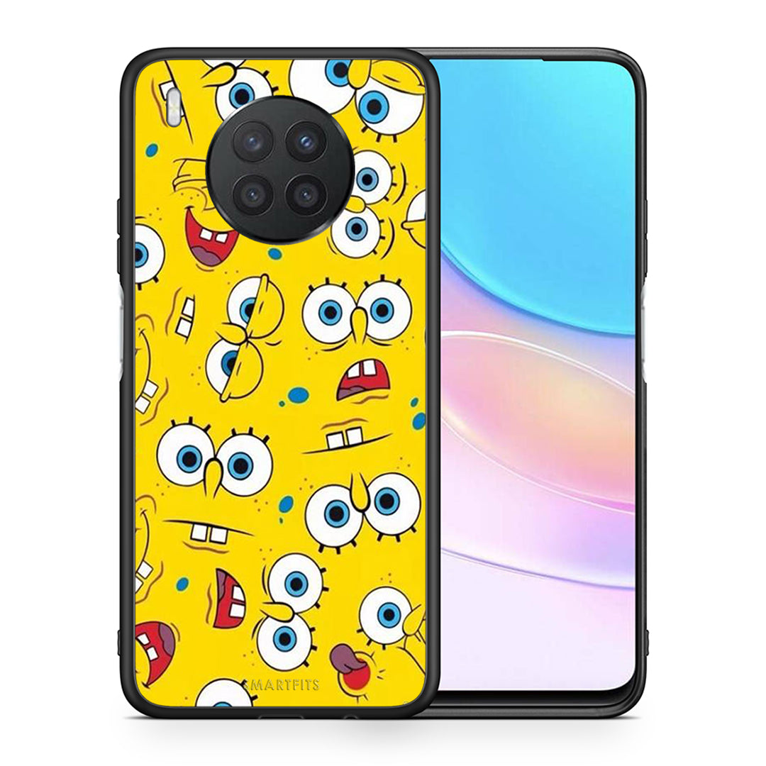 Θήκη Huawei Nova 8i / Honor 50 Lite Sponge PopArt από τη Smartfits με σχέδιο στο πίσω μέρος και μαύρο περίβλημα | Huawei Nova 8i / Honor 50 Lite Sponge PopArt case with colorful back and black bezels