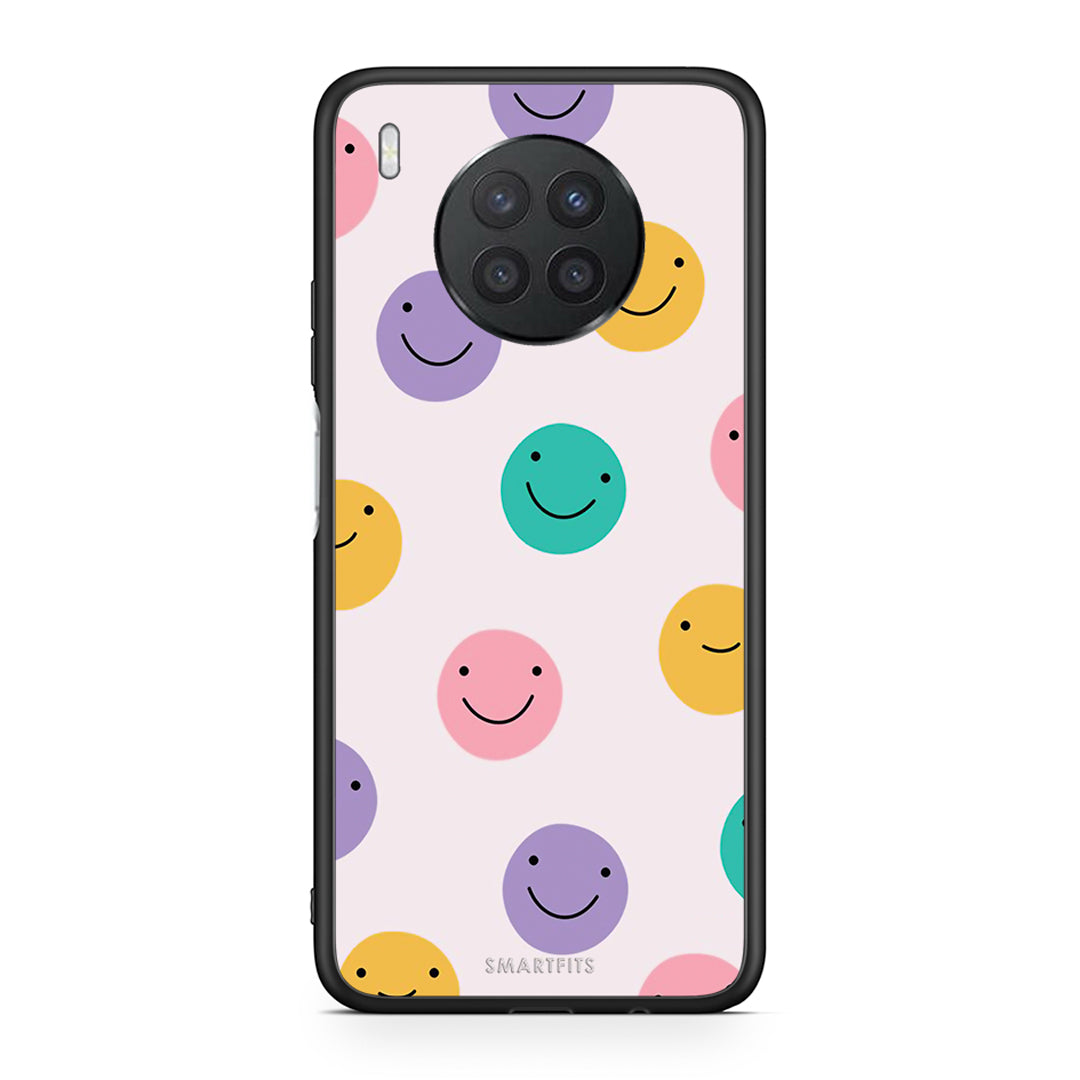 Huawei Nova 8i / Honor 50 Lite Smiley Faces θήκη από τη Smartfits με σχέδιο στο πίσω μέρος και μαύρο περίβλημα | Smartphone case with colorful back and black bezels by Smartfits