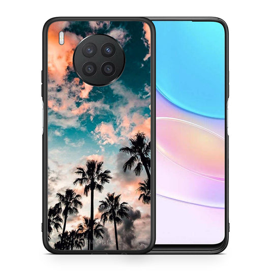 Θήκη Huawei Nova 8i / Honor 50 Lite Sky Summer από τη Smartfits με σχέδιο στο πίσω μέρος και μαύρο περίβλημα | Huawei Nova 8i / Honor 50 Lite Sky Summer case with colorful back and black bezels