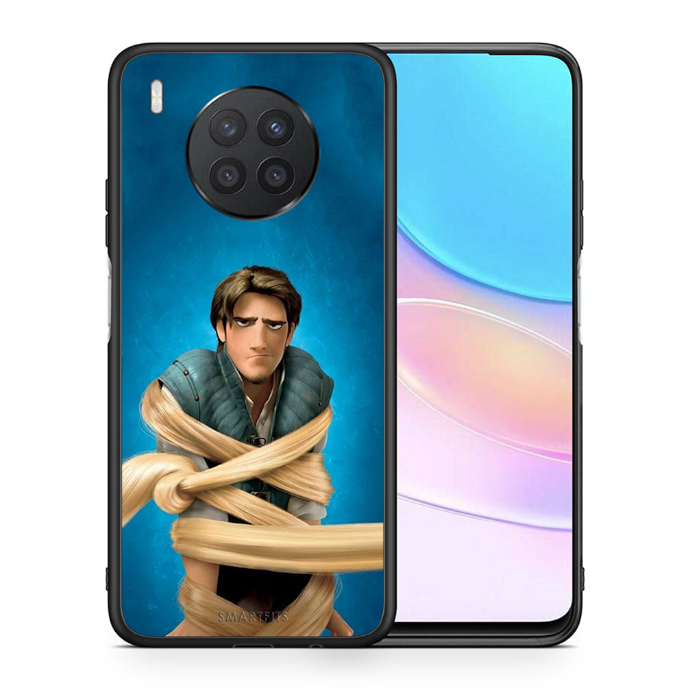 Θήκη Αγίου Βαλεντίνου Huawei Nova 8i / Honor 50 Lite Tangled 1 από τη Smartfits με σχέδιο στο πίσω μέρος και μαύρο περίβλημα | Huawei Nova 8i / Honor 50 Lite Tangled 1 case with colorful back and black bezels