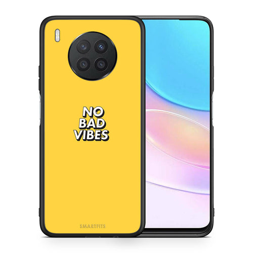 Θήκη Huawei Nova 8i / Honor 50 Lite Vibes Text από τη Smartfits με σχέδιο στο πίσω μέρος και μαύρο περίβλημα | Huawei Nova 8i / Honor 50 Lite Vibes Text case with colorful back and black bezels